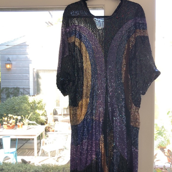 Vintage Sequin Maxi Dress - Picture 9 of 9